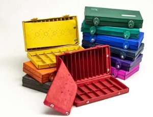 Estuche artesanal de cuero para bloques y bastoncillos de cera