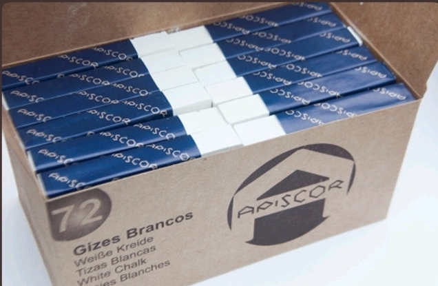 Tiza de Pizarra 72 unidades - Blanca - Imagen 3