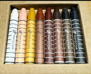 Bastón de cera de abeja Apiscor 8 unidades - color de piel