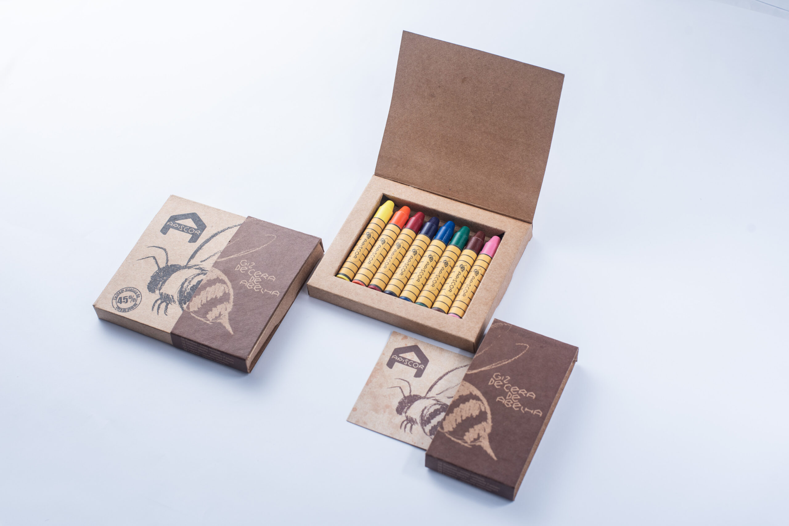 Bastón de cera de abejas Apiscor 8 unidades - colores surtidas