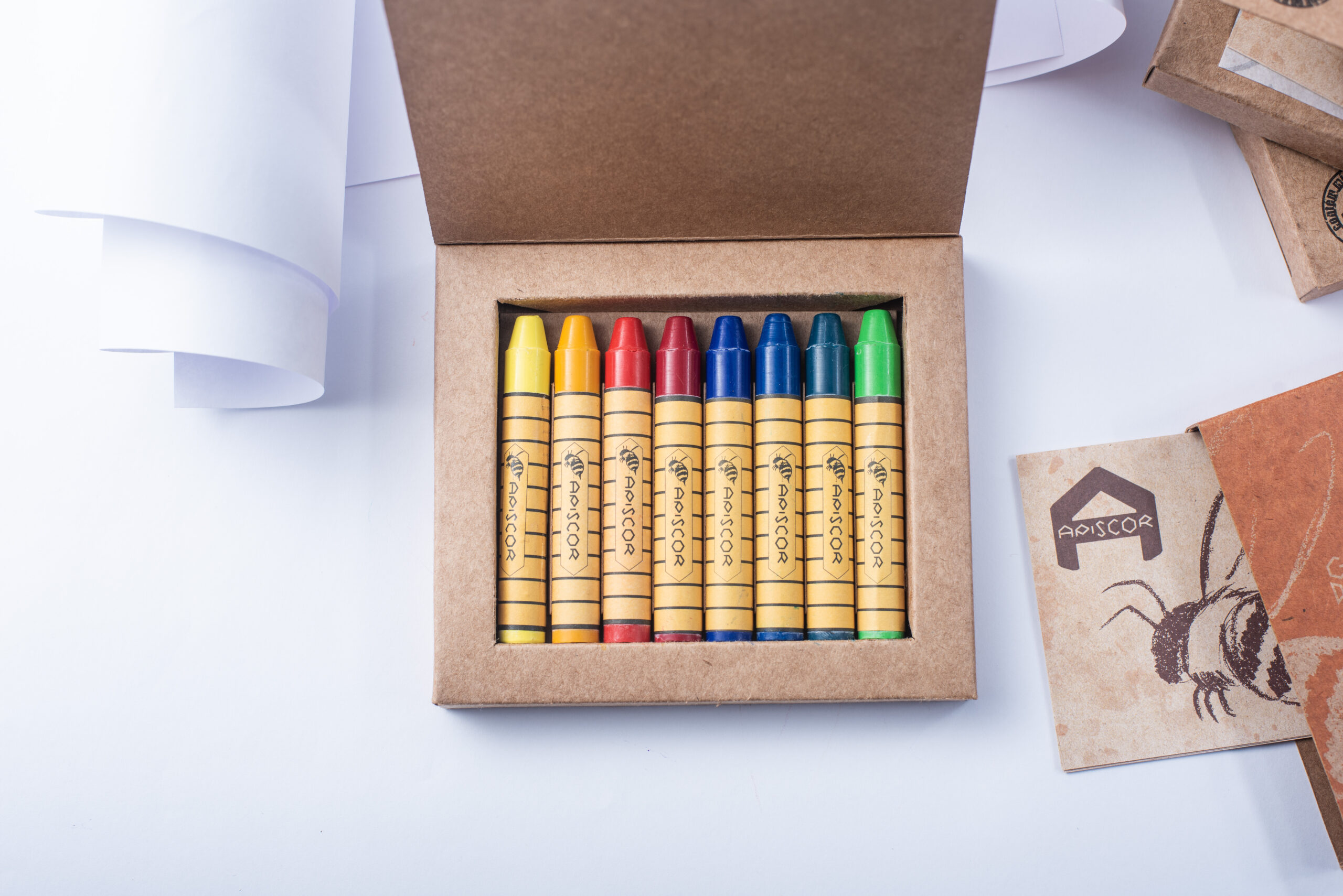 Bastón de cera de abejas Apiscor 8 unidades - colores básicas - Imagen 6