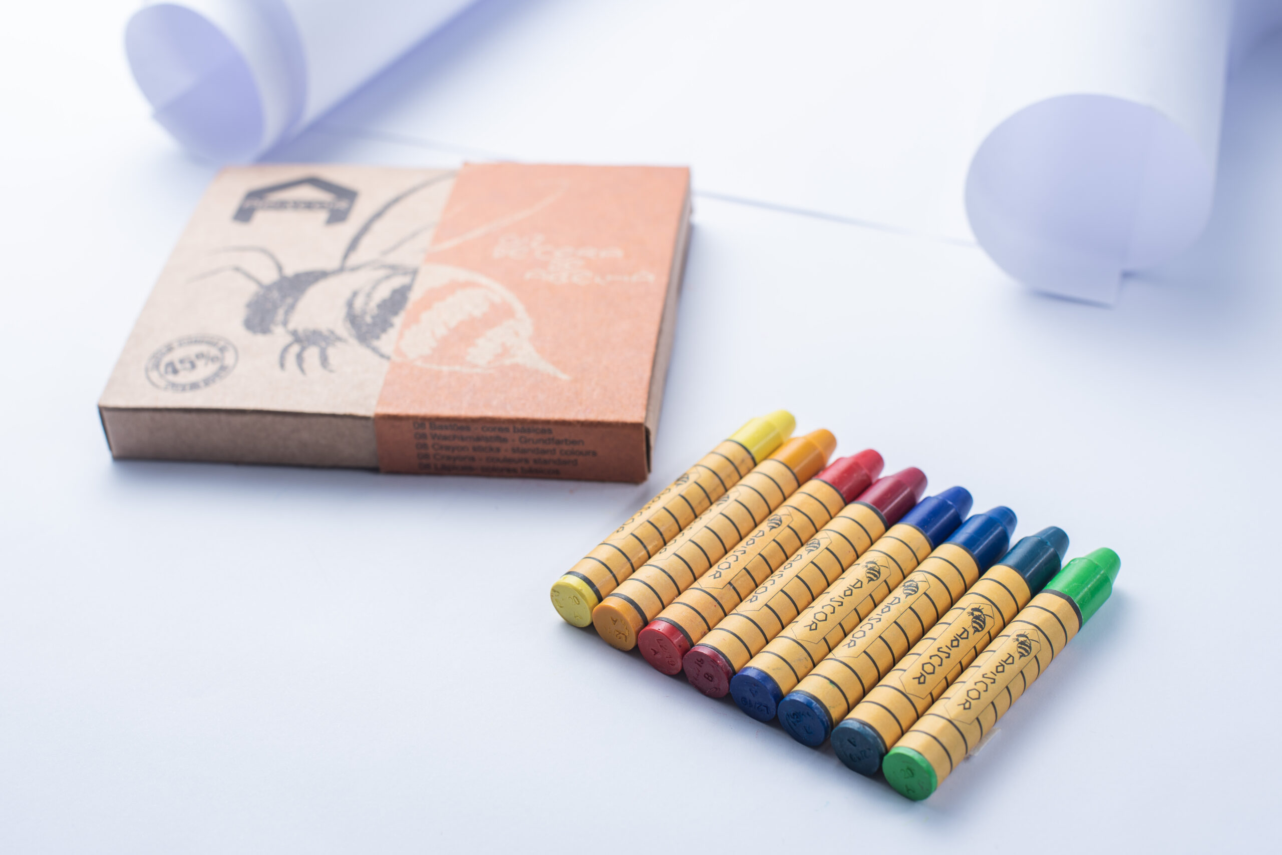 Bastón de cera de abejas Apiscor 8 unidades - colores básicas - Imagen 4