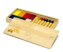 Bastón y Bloques de Cera de Abeja en Caja de Bambú 8 x 8 - colores surtidas - Imagen 5