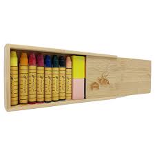 Bastón y Bloques de Cera de Abeja en Caja de Bambú 8 x 8 - colores surtidas - Imagen 3